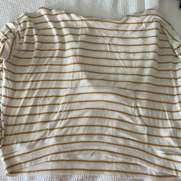 Mustard Yellow and White stripped sweatshirt - Picture 2 of 3